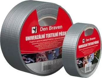 Lepicí páska Textilní páska v návinech Den Braven B797TE 30mm x 25 m stříbrná