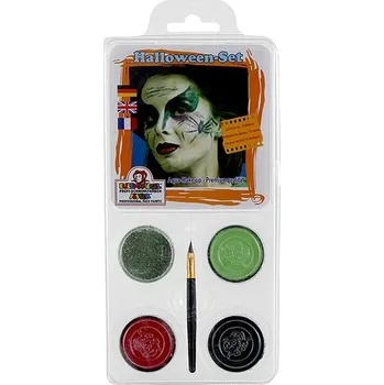 Speciální výtvarná barva Eulenspiegel Sada barev na obličej 4 ks Halloween Set