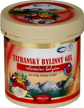 Masážní přípravek Topvet Tatranský bylinný gel hřejivý 250 ml