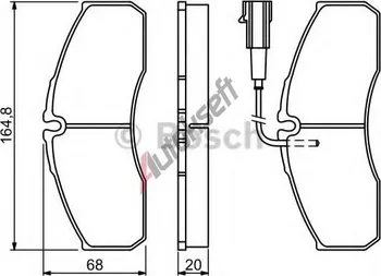 Brzdová destička Sada brzdových destiček BOSCH (BO 0986494278) NISSAN CABSTAR