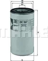 Olejový filtr Olejový filtr MAHLE (OC267) IVECO