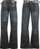 Pánské džíny Lee Cooper PU Belted Jeans Mens Dark Wash