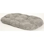 Samohýl Kost šedo/bílý polštář ovál