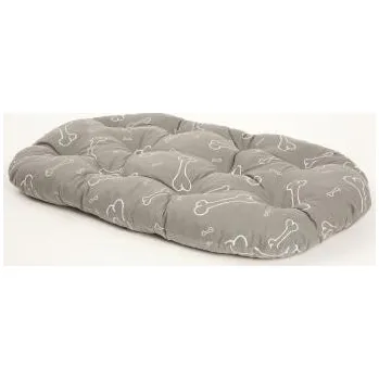 Pelíšek pro psa Samohýl Kost šedo/bílý polštář ovál
