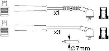 Zapalovací kabel Sada zapalovacích kabelů BOSCH (BO 0986357265) MAZDA DEMIO (DW)