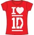 One Direction tričko, I Love Red
