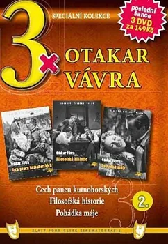 Sběratelská edice filmů DVD 3x Otakar Vávra: Cech panen kutnohorských + Filosofská historie + Pohádka máje