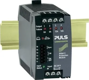 spínaný zdroj Spínaný síťový zdroj PULS Dimension PISA11.206212 na DIN, 24 V/DC, 2x6A, 2x12A