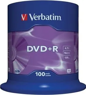Optické médium Verbatim DVD-R 4,7GB 16x spindl 100pack