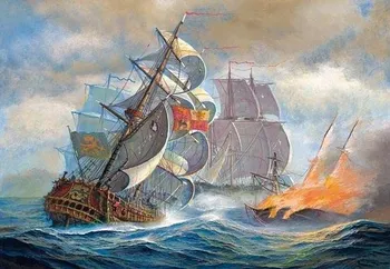 Puzzle Castorland Námořní bitva 500 dílků
