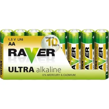Článková baterie Alkalická baterie RAVER LR6 (AA)