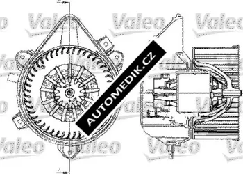 Elektronika vytápění a ventilace Motorek ventilátoru - VALEO (VA 698533) FIAT