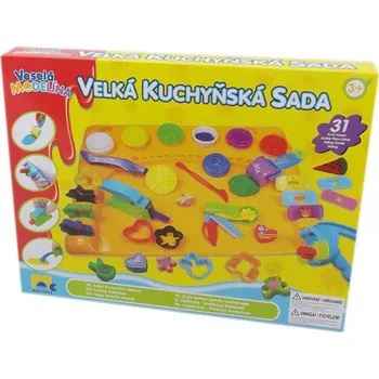nádobí do dětské kuchyňky Mac Toys Velká kuchyňská sada s podložkou 31 ks