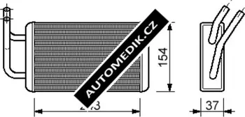 Výměník tepla Chladič topení (-AC) (20.40.590) FORD