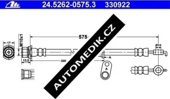 Brzdová hadice Brzdová hadice ATE (AT 330922) TOYOTA