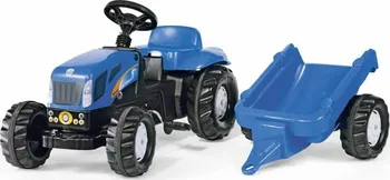 Dětské šlapadlo Rolly Toys Šlapací traktor New Holland TVT190 s vlečkou
