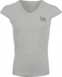 LA Gear V Neck T Shirt Girls Grey Marl