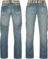 Lee Cooper Cooper Belted Jeans Mens Mid Wash