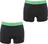 Lonsdale 2 Pack Trunk Mens Black/Fl Green, Small