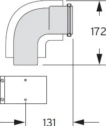 Kouřovod VAILLANT Koleno 87° 60/100 mm PP 