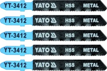 Pilový plátek List pilový do přímočaré pily na kov typ T 21TPI sada 5 ks Yato YT-3412