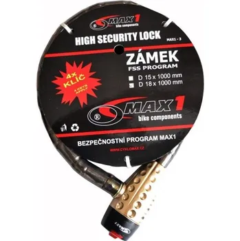 Motozámek zámek MOTO MAX1 100x1,8cm nové klíče