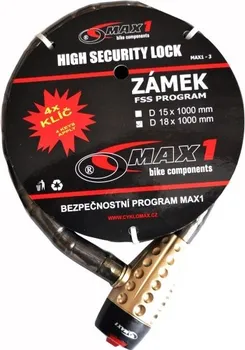 Motozámek zámek MOTO MAX1 100x1,8cm nové klíče