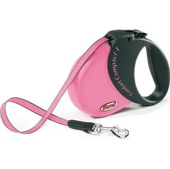 Vodítko pro psa Flexi Comfort Compact 1 S 5 m/15 kg pásek, růžové