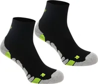 Karrimor 2 Pack Running Socks Mens Black/Fluo