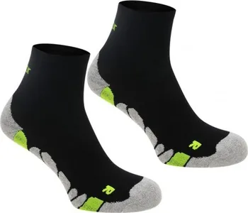 Pánské ponožky Karrimor 2 Pack Running Socks Mens Black/Fluo