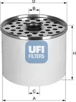 Palivový filtr Palivový filtr UFI (24.360.00)
