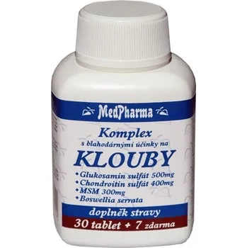 MedPharma Glukosamin + chondroitin + MSM, 37 tbl. Kloubní výživa MedPharma Glukosamin + chondroitin + MSM, 37 tbl.