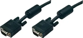 Video kabel Manhattan SVGA kabel, s feritovým jádrem, VGA zástrčka/zástrčka, 3 m