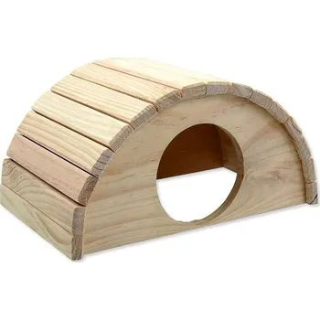 Small Animals Domek půlkruh dřevěný 31 x 20 x 15,5 cm