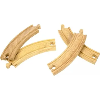 Vláček a vláčkodráha Bigjigs Rail BJT102 kruhové koleje 17 cm 4 kusy