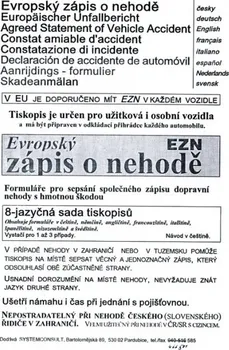 Tiskopis Evropský zápis o nehodě 4jazyčný