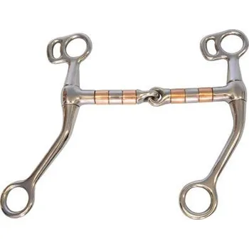 Udidlo pro koně Feeling westernové udidlo tréninkové lomené s rolnami 12,5