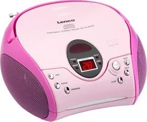 Radiomagnetofon Lenco SCD-24 (růžová)