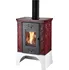 Krbová kamna Haas + Sohn Empoli s výměníkem a vychlazovací smyčkou, černá/kachle bordeaux