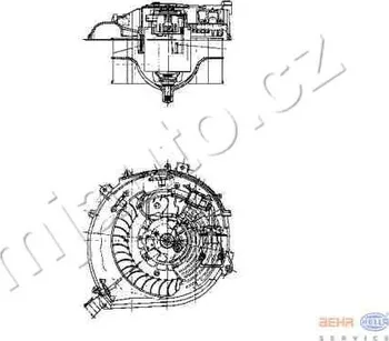 Ventilátor topení a klimatizace Vnitřní ventilátor Hella (8EW 009 158-321) MERCEDES-BENZ