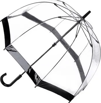 Deštník Fulton Dámský průhledný holový deštník Birdcage 1 Black L041-1