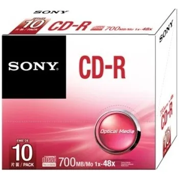 Optické médium Sony CD-R 10CDQ-80SS 48x 10ks
