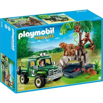 Stavebnice Playmobil Playmobil 5416 Divoká zvěř se strážcem v Off-roadu