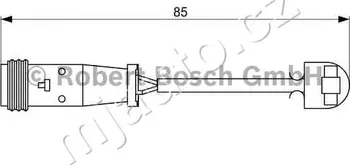 Brzdová čelist Výstražný kontakt opotřebení obložení BOSCH (BO 1987473038)