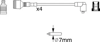 Zapalovací kabel Sada zapalovacích kabelů BOSCH (BO 0986356856) ALFA ROMEO