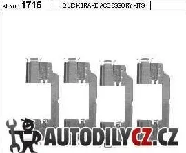 Brzdová destička P+L sada uložení brzdové destičky QUICK BRAKE (QB 1716)