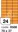 Samolepicí etikety Rayfilm Office - fluo oranžová, 100 archů, 70 x 37 mm 