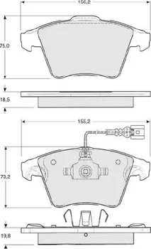 Brzdová destička Brzdové destičky sada - STARLINE (BD S325) VOLKSWAGEN