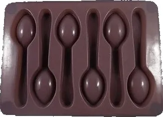 Tvořítko na led Forma silikonová na led/čokoládu,tvar lžička,šedo-hnědá