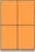 samolepící etikety Samolepicí etikety Rayfilm Office - fluo oranžová, 100 archů